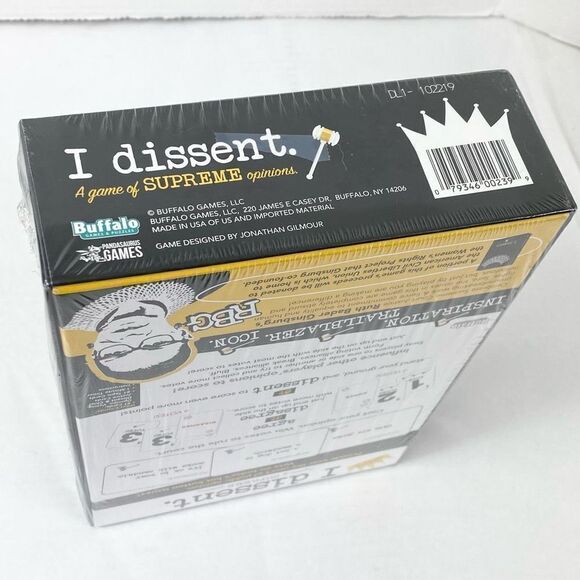 NEW I Dissent Ruth Bader Ginsburg RBG Card Game Board Game Buffalo Games - Picture 4 of 4